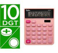 Liderpapel xf23 Calculadora de Sobremesa 10 Dígitos Solar y Pilas Color Rosa 127x105x24 mm