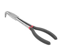 LiebeWH Alicates de Punta de Aguja de Acero para Herramientas, 11 Pulgadas, 90 Grados, Doblados de Largo Alcance, Alicates de Punta Curvada en Forma de O, Herramienta de Mano con Anillo de Presión,
