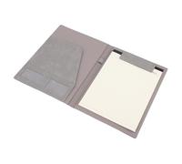 LiebeWH Carpeta de Negocios de Cuero Sintético, Organizador de Documentos Expandible A4 con Bloc de Notas, Ranuras para Tarjetas y Cierre Elástico para Trabajo de Conferencia y Viaje de