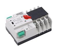 LiebeWH Interruptor de Transferencia Automática de Energía 4P Generador ATS Eléctrico Doble Doble Relé de Conmutación de Emergencia de 4 Polos con Conmutación de Milisegundos Excelente Aislamiento