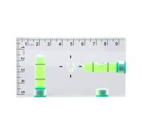 LiebeWH Mini Regla de Nivel Nivel de Burbuja Magnético Acrílico, 3 Imanes 2 Burbujas de Alta Visibilidad 3,7 X 2 X 0,5 Pulgadas, para Colgar Cuadros, Construcción, Bricolaje, Medición Vertical