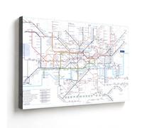 Lienzo decorativo para pared, diseño de mapa subterráneo de Londres, moderno sistema de metro para oficina, sala de estar, dormitorio, regalo único de recuerdo de viaje británico del Reino Unido
