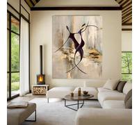 Lienzos impresos con la imagen de una danza mágica abstracta pintada al óleo sobre lienzo artístico natural para decoración del hogar (30x45cm)