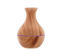 LIFA Humidificador de ambiente, difusor aromas en vapor, diseño estético con apariencia de madera y luces LED 1065C