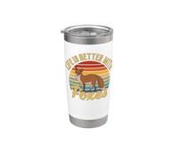 Life Is Better With Foxes Zorros Vaso térmico de acero inoxidable de doble pared