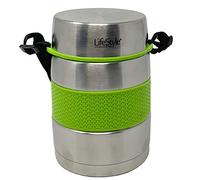 TopRed | Lifestyle Fiambrera térmica de acero inoxidable / Contenedor para almuerzo Capacidad de 1000 ml / 1200 ml Fiambrera portátil con control de temperatura duradero Green - 1200ml