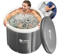 Lifepro Cold Plunge Tub - Bañera de Hielo portátil para Atletas y Adultos, Piscina Grande de 92 galones para recuperación de Terapia de Agua fría con Cubierta y Bolsa, baños de Hielo en casa, al Aire