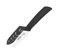 Lifestyle Cuchillo de Hoja Ceramica de Zirconia de 8 cm con Mango Tacto Silicona Incluye Funda Protectora