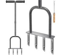 Lifeswell Aireador para césped Manual, aireador de césped - Manzano Carpintero con Mango de Goma, Herramientas de jardín, aireador de césped, escarificador, escarificador, para Suelos compactados