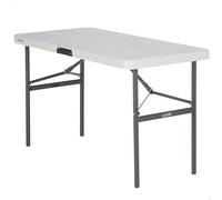LIFETIME 92108 - Mesa patas plegables rectangular crema 122x61x74 cm