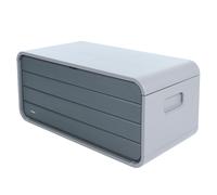 Lifetime - Baúl de jardín, 515 litros, 147x72x64 cm, caja de almacenamiento para jardín, 515 litros, baúl de exterior, mueble de terraza, organizador de herramientas, accesorio de almacenaje, resisten