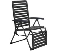 Lifetime Garden Silla de jardín Ajustable - Silla de Camping - Silla de jardín - Tumbona - Tumbona Plegable - Muebles de jardín - 104 x 62 x 151 cm - Negro
