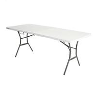 Lifetime Mesa rectangular plegable maletín 185x76x74 cm Plástico y Acero
