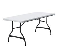Lifetime – Mesa rectangular ultrarresistente para 6 personas, blanca, 182x76x74 cm, soporta 907 kg