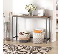 Lifewit Consola Recibidor 100 cm, Mueble Entrada Recibidor con Estructura Metálica, Consola Entrada para Pasillo Despacho, Mesa, Dormitorio, Marrón Rústico