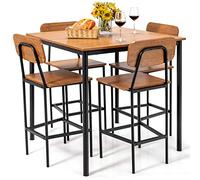 LIFEZEAL Juego de Comedor de 5 Piezas con Mesa Cuadrada