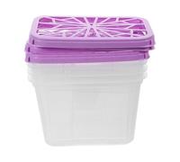 LIFKICH Caja Deshumidificadora Reutilizable 4 Piezas, Contenedor Vacío Transparente de Plástico para Armarios y Gabinetes, Soporte Absorbente de Humedad Interior para Uso Doméstico