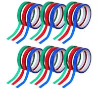 LIFKICH Cinta Adhesiva para Bolsas de Frutas y Verduras Adhesivo Fuerte y Aplicación Fácil, 18 Rollos de Pvc para Entornos Minoristas y Marcado