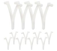 LIFKICH Clip en V para Poste de Piscina Blanco, 12 Piezas, Plástico | Adaptador de Fijación para Poste de Piscina, Accesorio de Cubierta de Red para Piscina, Fiesta Verano