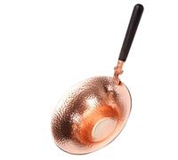 LIFKICH Infusor de té de cobre con filtro de pez dorado, mango de madera, tamiz para infusiones, accesorio para taza, acabado pulido, uso en cocina Color Aleatorio