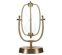 LIFKICH Reloj de Arena Giratorio, Reloj de Arena Decorativo vacío de 25 cm, Marco de Metal Dorado, para armar uno Mismo, decoración de Mesa de Boda y Oficina