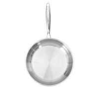 LIFKICH Sartén Plana de Acero Inoxidable 11 Pulgadas sin Revestimiento | Base Plana, Mango Seguro, Compatible con Inducción y Gas, para Desayunos, Tortitas y Cocina Diaria
