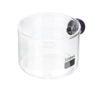 LIFKICH Taza de Vidrio de 300ml con Doble Vertedor y Escala para Café | Superficie Lisa, Agarre Cómodo y Base Estable, Uso en Casa para Té y Vino
