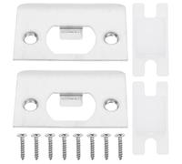 LIFKOME 2 Juegos Kit de Refuerzo para Puerta Cubierta del Cerrojo de Acero Inoxidable y Placa Abs para Marco de Puerta, Protección de Privacidad y Seguridad Residencial