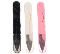 LIFKOME 3 Tijeras Resistentes y Compactas en Forma de U Cortahilos de Acero Inoxidable y Abs Pack de 3 Piezas Color Aleatorio Ideales para Costura y Bordado
