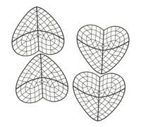 LIFKOME 4 Piezas Marco para Arreglos Floral en Forma de Corazón, Estante de Pared para Flores, Plástico, Verde, Fácil de Montar, para Decoración de Puerta y Pared