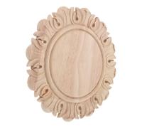 LIFKOME Apliques de Madera Ornamentados, Apliques de Madera para Muebles, Redondos, Beige, sin Pintar, Añaden Detalle y Protegen del Desgaste Diario, para Puertas y Armarios, DIY