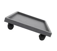 LIFKOME Bandeja para Macetas con Ruedas, Base Cuadrada 260mm PP | Resina Reforzada, Diámetro Exterior 290mm, Uso en Balcón E Interior, para Mover Recipientes de Varios Tamaños