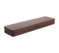 LIFKOME Caja para Bolígrafos de Madera de Nogal Tapa Abatible, Estuche Organizador para Bolígrafo Único, Estuche de Exhibición Resistente y Fácil de Limpiar, Adecuado para Oficina