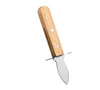 LIFKOME Cuchillo Abre Ostras Profesional Acero Inoxidable con Mango de Madera Duradero para Mariscos Almejas y Vieiras Utensilio Cocina Versátil para Restaurante