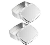 LIFKOME Jaboneras Cuadradas de Aluminio 120 Ml con Tapa Hermética y Diseño a Prueba de Fugas, Set de 2 Piezas para Viaje y Almacenamiento Seguro