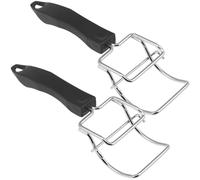 LIFKOME Pinzas Para Rejilla De Horno Clips Para Extracción De Bandejas Juego De 2 Acero Inoxidable Con Agarre Estable Para Cocina Y Horno Tostador