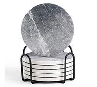 LIFVER Posavasos para Bebidas Absorbentes, Decoración de Sala de Estar, Juego de 6 Posavasos de Cerámica con Base de Corcho, Protege la Mesa de Madera o los Muebles de Arañazos