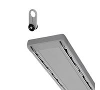 LigedamaiEU Riel de Cortina de Techo de Doble Fila: Sistema silencioso de rieles montados for Cortinas, Cortinas, separadores de ambientes, riel Deslizante(Grey,180cm/6ft/290CM)