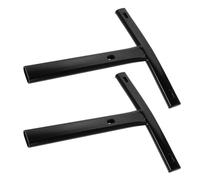 LIGHTAOTAO Barra de Soporte en Forma de T Resistente y Ergonómica para Respaldo de Silla Giratoria, 2 Piezas de Acero Inoxidable Negro para Sillas de Oficina y Gaming en Escuela o Salón