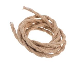 LIGHTAOTAO Cable de Luz de Granero Vintage con Cordón Recubierto de Tela de 2m, Cable Flexible de Pvc y Cuerda de Lino para Lámparas de Techo en Comedor con Seguridad Mejorada