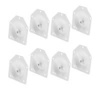 LIGHTAOTAO Placas de Montaje en Ángulo de 12 Grados Estilo Mid-Century 8 Piezas de Hierro Blanco para Fijar Patas de Sofá para Patas de Muebles