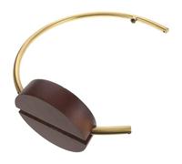 LIGHTAOTAO Portalámparas de Fragancia, Pedestal para Lámpara Aromática, Forma de Luna, Hierro y Madera, Color Café, Brazo Curvo, Orificio M10, Soporte Estable y Pieza Decorativa para Salón