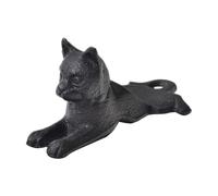 LIGHTAOTAO Tope de Puerta de Metal Fundido con Forma de Felino Negro, Portátil y Resistente al Viento, Adecuado para Oficina y Aula, Diseño Original y Decorativo