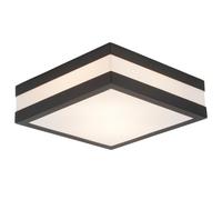 Lightbox Außen Deckenlampe IP44 - Deckenleuchte anthrazit 28,5 cm E27 exkl.
