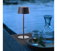 Lightbox Lámpara LED de sobremesa para exteriores | Lámpara móvil inalámbrica para exteriores con energía solar | Táctil de 3 niveles | Regulable | Lámpara de sobremesa a pilas (300 lm, 3000 K) | De