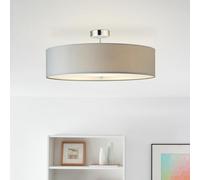 Lightbox LED Deckenlampe Textilschirm Ø 60 cm, E27 Lampe, hellgrau