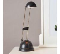 Lightbox LED Schreibtischlampe mit warmweißem Licht (2700 K) - schwenkbare Tischleuchte mit Wipp-Schalter - Kunststoff/Metall Schwarz - 44cm Höhe