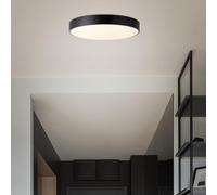 Lightbox LED Wand- & Deckenlampe Ø 50, cm, dimmbar, 36 W Lampe, Schwarz | Lámpara de techo LED, 50 cm, 5500 lm, CCT, regulable, metal, negro/blanco