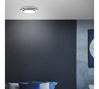 Lightbox LED Wand- & Deckenlampe mit schwarzen Rahmen & warmweißer