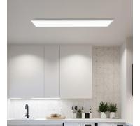 Lightbox Panel LED de superficie Basic | 120 x 30 cm | panel intemporal de pared y techo con marco blanco y color de luz blanco neutro (4000 K) | 4600 lm | para cada habitación | de aluminio/plástico